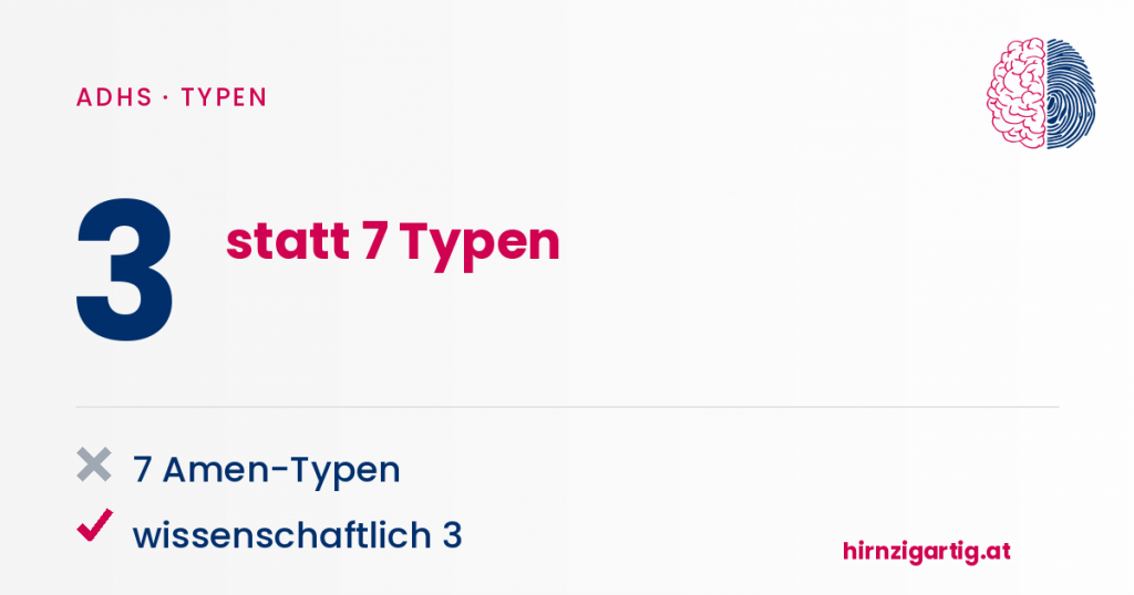 Vergleich der ADHS Typen mit Fokus auf wissenschaftlich bestätigte Typ 3.