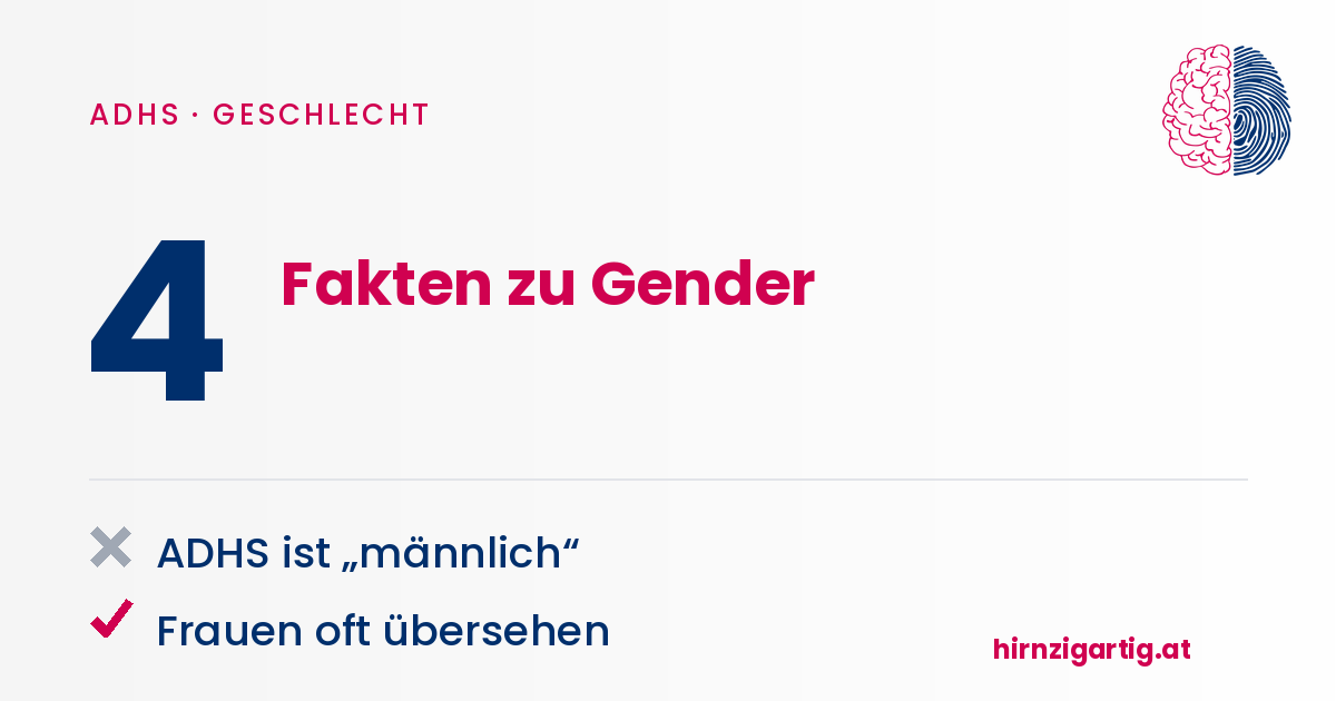 ADHS Geschlecht Fakten: Männlich und Frauenübersehen.