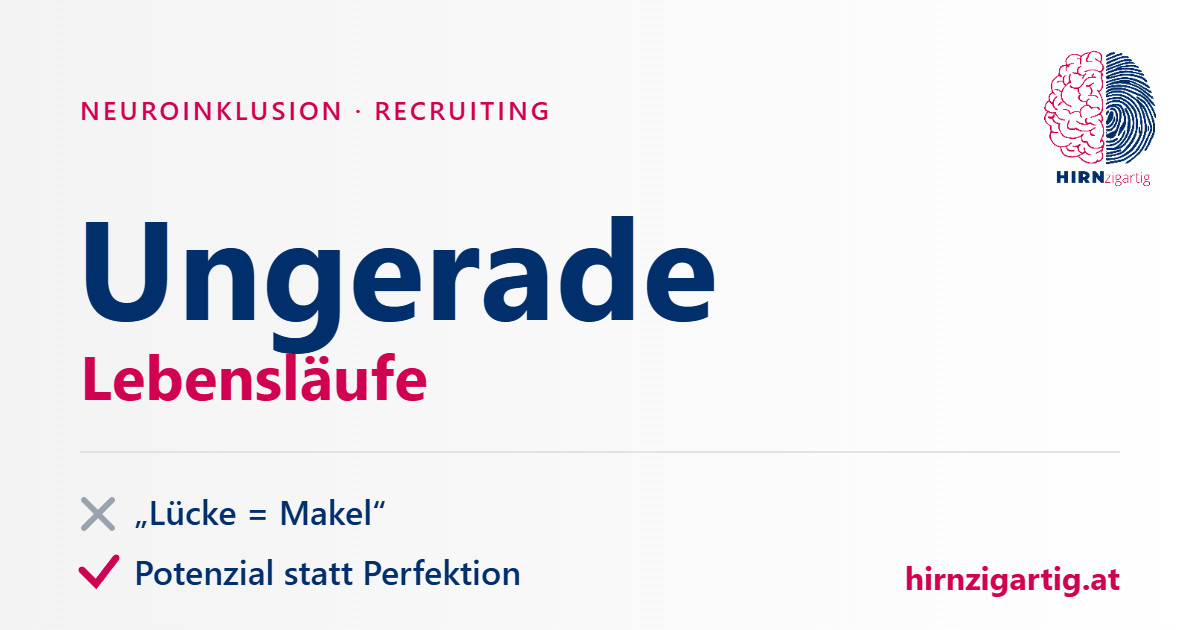 Ungerade Lebensläufe im Recruiting: Warum Brüche im Lebenslauf kein Makel, sondern Potenzial sind.